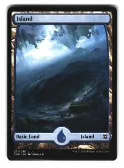 Island 271/280 Full Art Basic Land MTG Zendikar Rising ZNR NM - Image 1