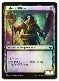 Unholy Officiant (Showcase) #286 (Foil) (NM) Crimson Vow VOW Magic MTG - Image 1