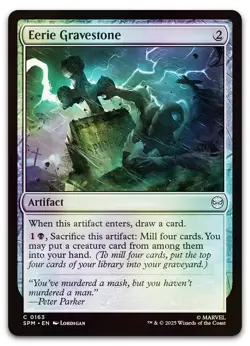 Eerie Gravestone #163 (Foil) (NM) Spider-Man SPM Magic MTG - Image 1