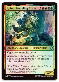 Rhino, Barreling Brute #140 (Foil) (NM) Spider-Man SPM Magic MTG - Image 1