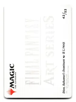 Dion, Bahamut's Dominant 2025 Wizards of the Coast Final Fantasy Art Series MTG - Image 2