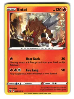 Entei 020/163 Holo Battle Styles Pokemon Card - Image 1