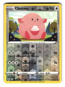 Chansey 202/264 Reverse Holo Fusion Strike Pokemon Card - Image 1