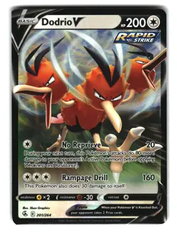 Dodrio V 201/264 Holo Fusion Strike Pokemon Card - Image 1