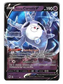 Galarian Cursola V 021/073 Holo Shining Fates Pokemon Card - Image 1