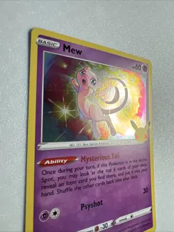 Mew Holo 011 / 025 Pokemon’s 25th Anniversary Celebrations Stamped Rare 2021 NM - Image 2