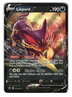 Liepard V 104/198 Holo Chilling Reign Pokemon Card - Image 1
