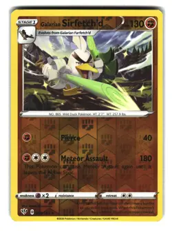 Galarian Sirfetch’d 098/189 Reverse Holo Darkness Ablaze Pokemon Card - Image 1