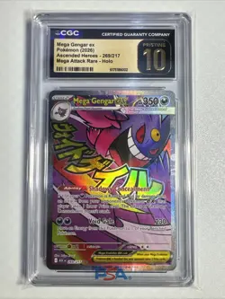 Mega Gengar EX 269/217 Attack Rare Ascended Heroes Pokemon CGC 10 Pristine - Image 1