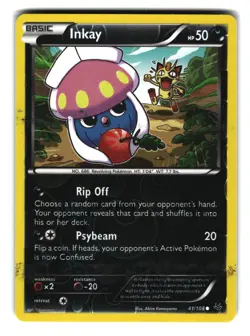 Inkay 41/108 Reverse Holo Roaring Skies Pokemon Card - Image 1