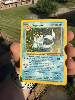 Pokemon TCG Vaporeon Jungle Holo Rare Unlimited 12/64 80 HP 1999 English WOTC - Image 1