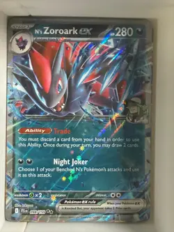 N's Zoroark ex 098/159 Double Rare Journey Together Pokemon Holo Near Mint - Image 1