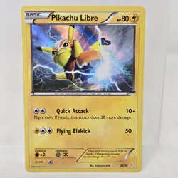 Pokemon Pikachu Libre 30/30 XY Trainer Kit Holo English 2016 80 HP - Image 1