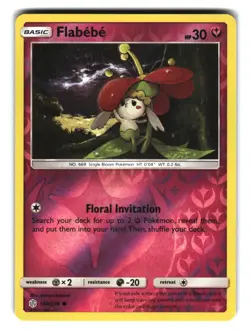 Flabebe 149/236 Reverse Holo Cosmic Eclipse Pokemon NM - Image 1