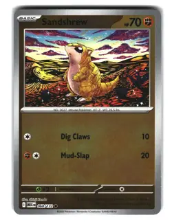 Sandshrew 068/132 Reverse Holo Pokemon Card NM - Image 1