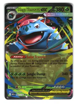 Mega Venusaur ex 003/132 Double Rare Holo Pokemon Mega Evolution - Image 1