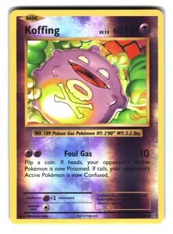 Koffing 50/108 Reverse Holo Evolutions Pokemon NM - Image 1