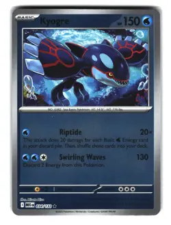 Kyogre 034/132 Holo Rare Pokemon Card NM - Image 1