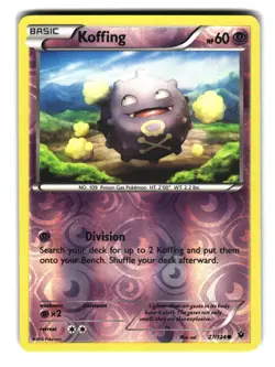 Koffing 27/124 Reverse Holo Fates Collide Pokemon Card NM - Image 1