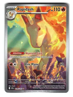 Rapidash 189/182 Illustration Rare Pokemon Card NM - Image 1