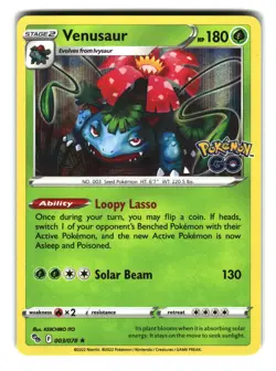 Venusaur 003/078 Non Holo Pokemon GO Pokemon Card - Image 1