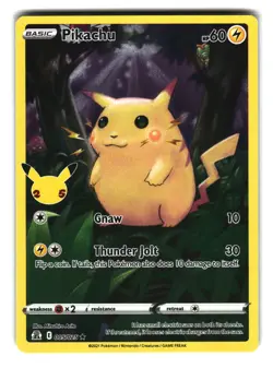 Pikachu 005/025 Holo Celebrations Pokemon Card - Image 1