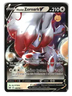Hisuian Zoroark V 146/196 Ultra Rare Pokemon Card NM - Image 1