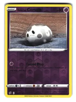 Galarian Corsola 078/192 Reverse Holo Rebel Clash Pokemon Card NM - Image 1