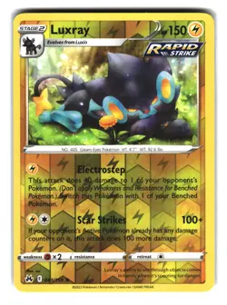 Luxray 043/159 Crown Zenith Rare Rapid Strike Pokemon Card - Image 1