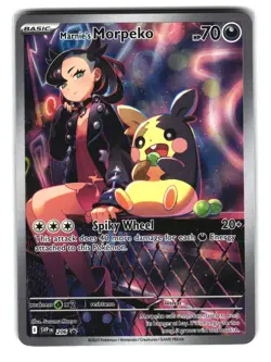 Marnie’s Morpeko SVP 206 Black Star Promo Holo Pokemon Card NM - Image 1