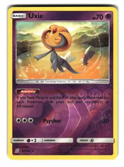 Uxie 83/236 Reverse Holo Unified Minds Pokemon Card NM - Image 1