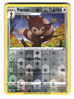 Furret 136/189 Reverse Holo Rare Darkness Ablaze Pokemon NM - Image 1