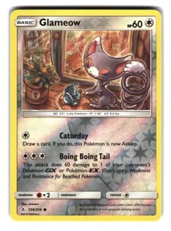 Glameow 159/214 Reverse Holo Unbroken Bonds Pokemon NM - Image 1