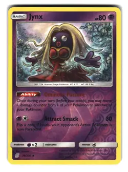 Jynx 76/236 Reverse Holo Unified Minds Pokemon Card NM - Image 1