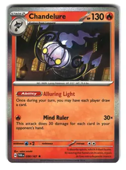 Chandelure 038/167 Holo Pokemon Card - Image 1