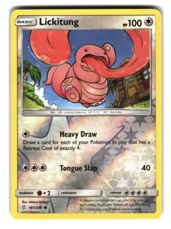 Lickitung 161/236 Reverse Holo Cosmic Eclipse Pokemon NM - Image 1
