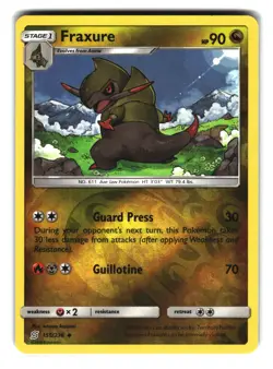 Fraxure 155/236 Reverse Holo Unified Minds Pokemon Card NM - Image 1