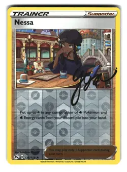 Nessa 136/159 Crown Zenith Trainer Supporter Pokemon Card Holo - Image 1