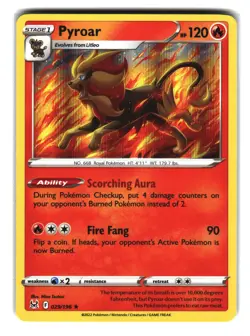 Pyroar 029/196 Holo Pokemon Card - Image 1