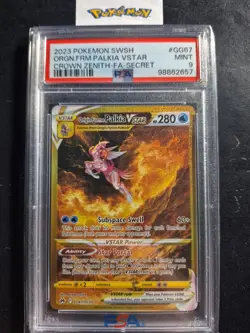 2023 Pokemon SwSh Crown Zenith Secret #GG67 Origin Forme FA/Palkia Vstar PSA 9 - Image 1
