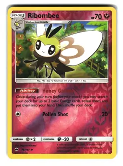 Ribombee 96/147 Reverse Holo Rare Burning Shadows Pokemon NM - Image 1