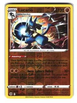 Lucario 079/172 Reverse Holo Rare Pokemon Brilliant Stars NM - Image 1