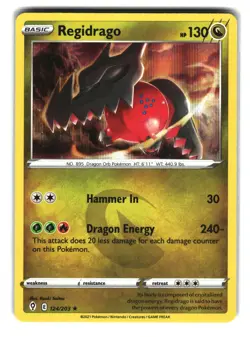 Regidrago 124/203 Reverse Holo Rare Evolving Skies Pokemon Card - Image 1
