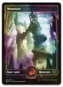 Mountain (274) #274 (Foil) (NM) Crimson Vow VOW Magic MTG - Image 1