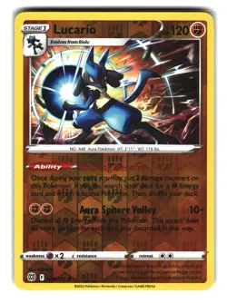 Lucario 079/172 Reverse Holo Rare Pokemon Brilliant Stars NM - Image 1
