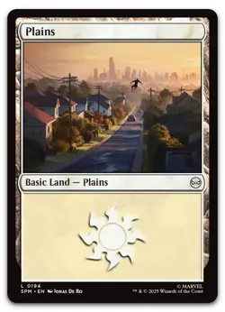 Plains (0194) #194 (NM) Spider-Man SPM Magic MTG - Image 1