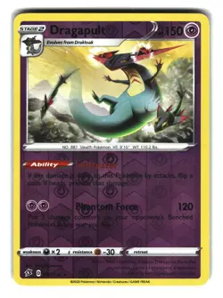 Dragapult 091/192 Reverse Holo Rebel Clash Pokemon Card - Image 1