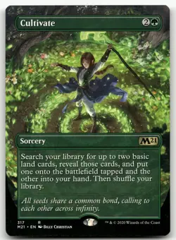 Cultivate (Alternate Art) #317 (NM) Core Set 2021 M21 Magic MTG - Image 1