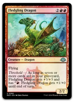 Fledgling Dragon #280 (Foil) (NM) Modern Horizons 3 MH3 Magic MTG - Image 1