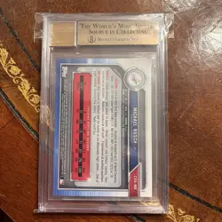 MICHAEL BUSCH BGS 10 2019 BOWMAN DRAFT CHROME AUTO 1ST BOWMAN - Image 2